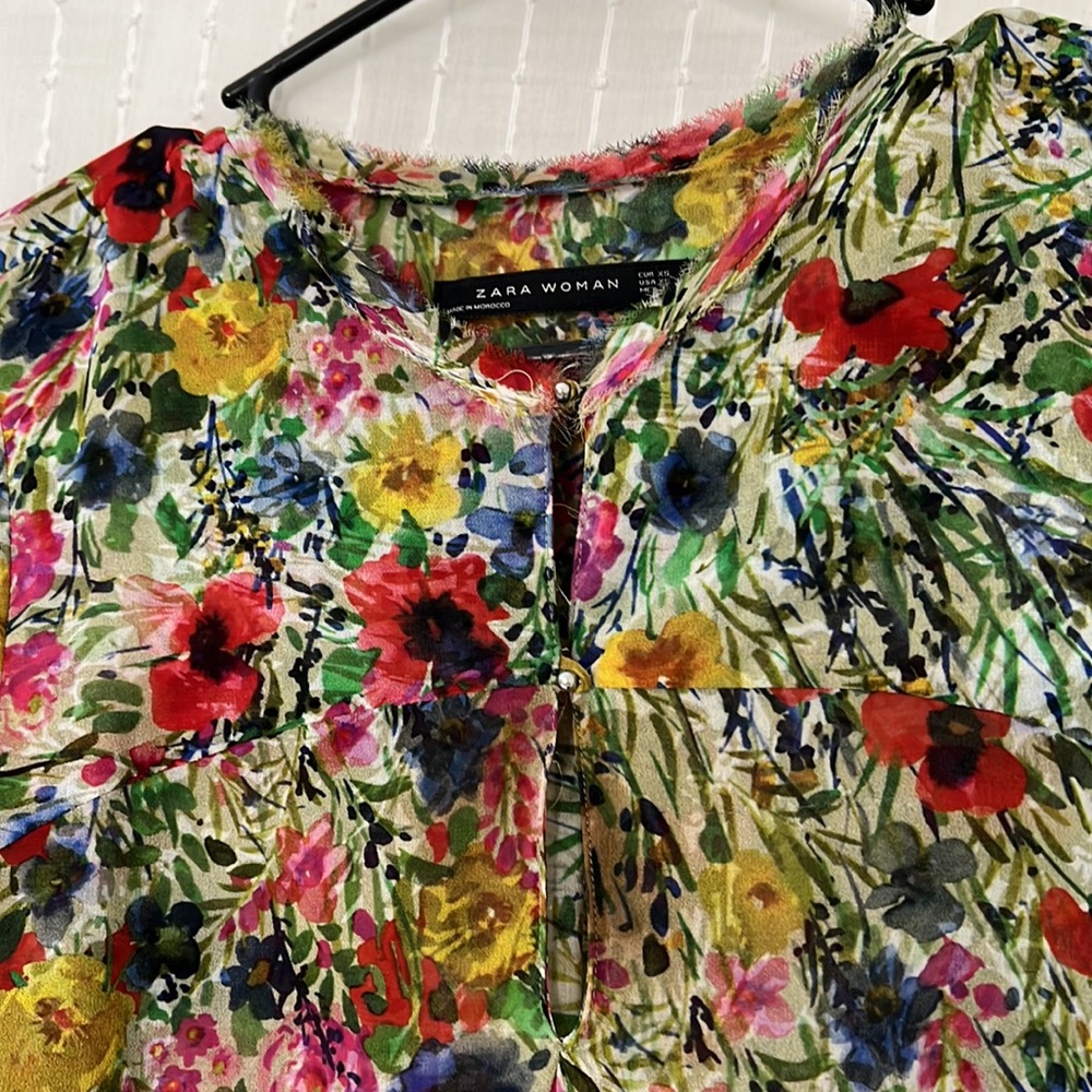 zara floral top